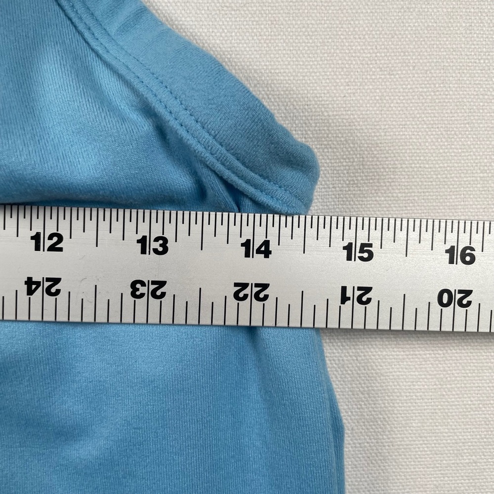 Athletic Halter Mini Dress Blue Triple Strap Racerback Built-in Bra Activewear - Picture 4 of 7